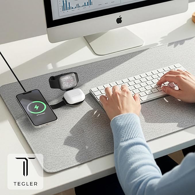 Tegler One Go – 3-in-1 faltbare MagSafe Ladestation

